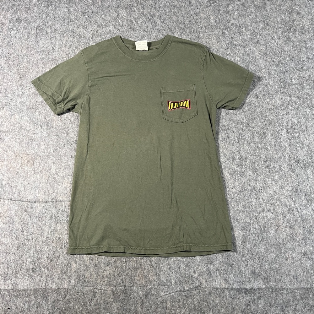 Comfort Colors‎ Men's T-Shirt Size Small Olive Green Graphic Tee Short Sleeves